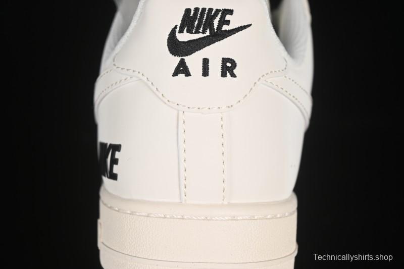 Nike Air Force 1'07 Low Casual Sneakers with Triple Black Swoosh - XX3168-183