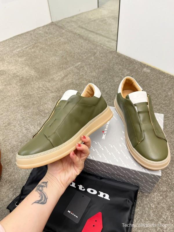 Kiton Men's Four Seasons Classic Casual Slip-On Loafer - AS00320