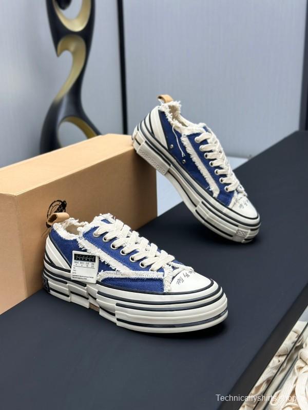 2025 Unisex XVESSEL Navy White Canvas Plimsolls Vulcanized AS00240