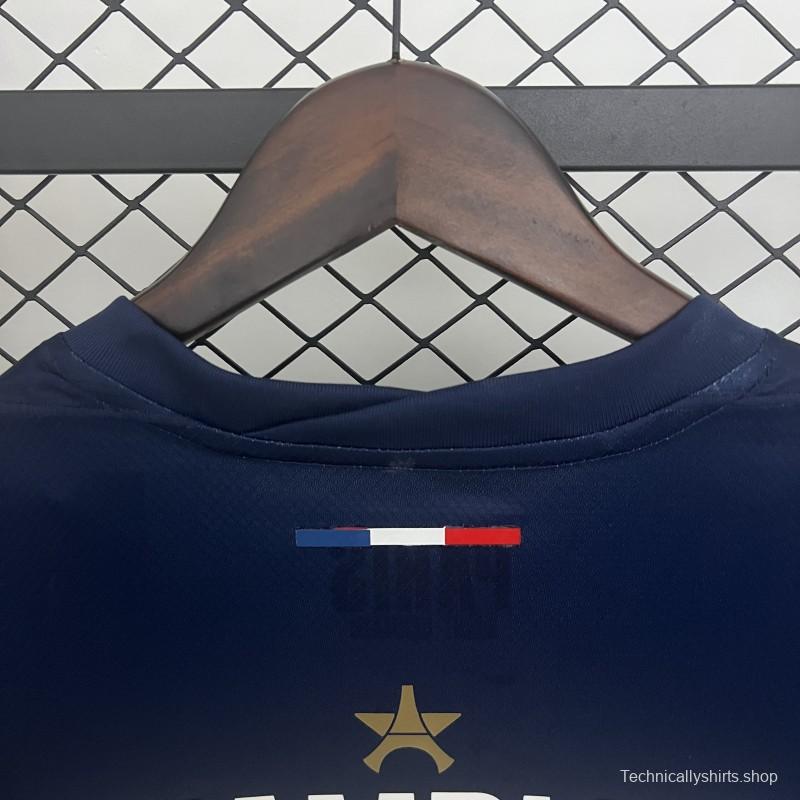 1 Star 24/25 PSG Home Jersey With 25 Champions Printing
