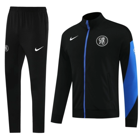 25/26 Chelsea Black/Blue Full Zipper Jacket +Long Pants