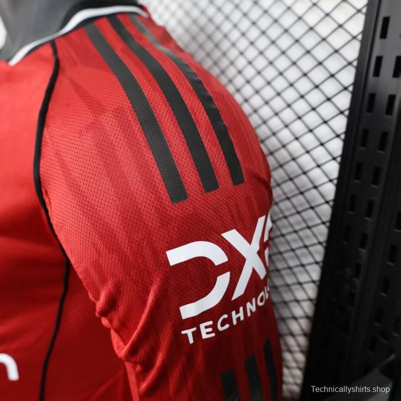 Player Version 25/26 Manchester United Long Sleeve Home Jersey