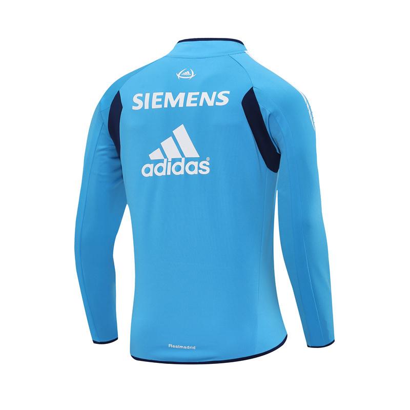 Retro 05/06 Real Madrid Light Blue Half Zipper Jacket+Long Pants
