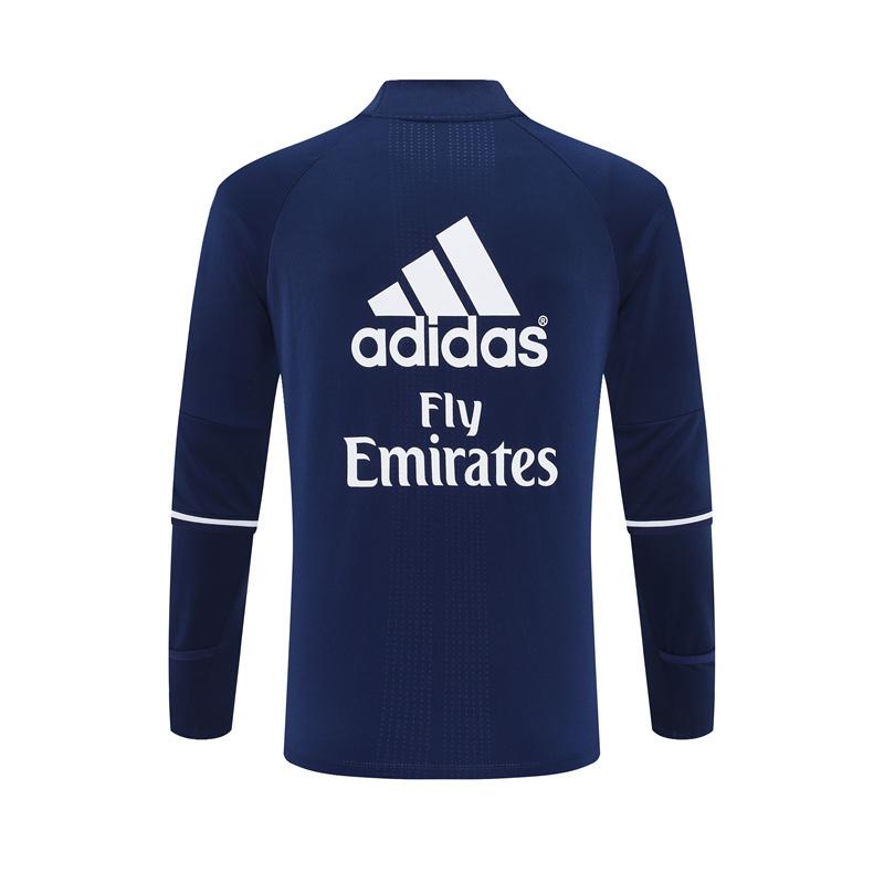 Retro 16/17 Real Madrid Royal Blue Half Zipper Jacket+Long Pants