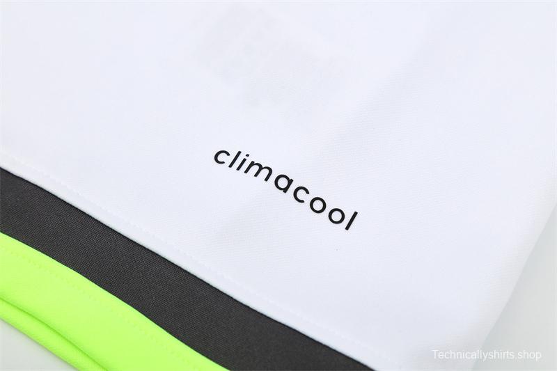 Retro 15/16 Real Madrid White Half Zipper Jacket+Long Pants