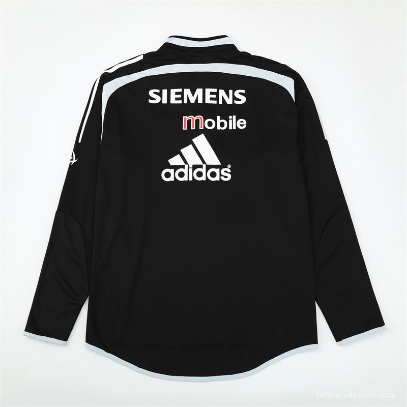 Retro 04/05 Real Madrid Black Half Zipper Jacket+Long Pants