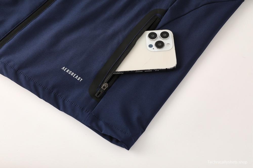 25/26 Adidas Navy Hoodie Full Zipper Jacket + Long Pants