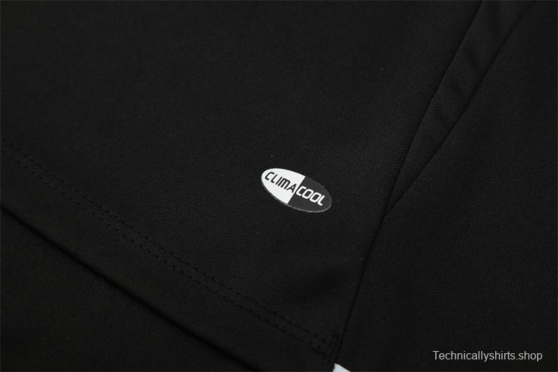 Retro 04/05 Real Madrid Black Half Zipper Jacket