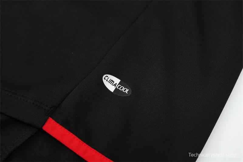 Retro 05/06 AC Milan Black Half Zipper Jacket+Long Pants