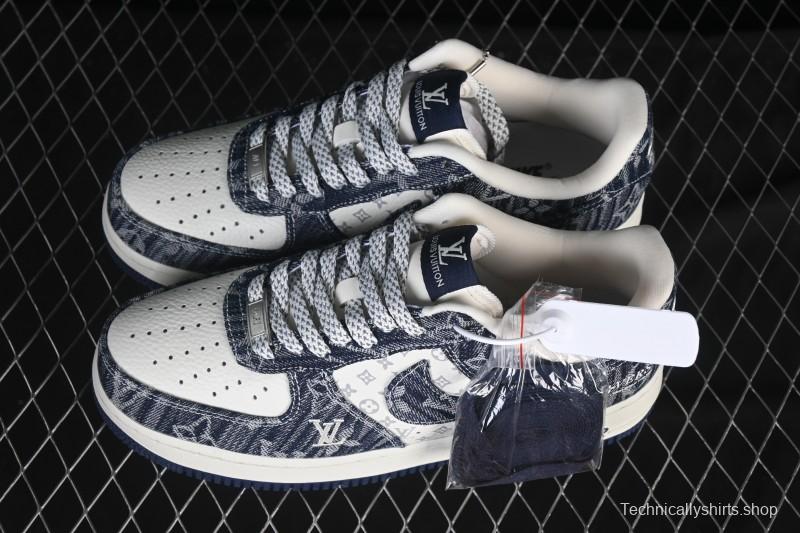 Nike Air Force 1 '07 Low LV Collaboration White Blue Casual Sneakers - YF9511-812