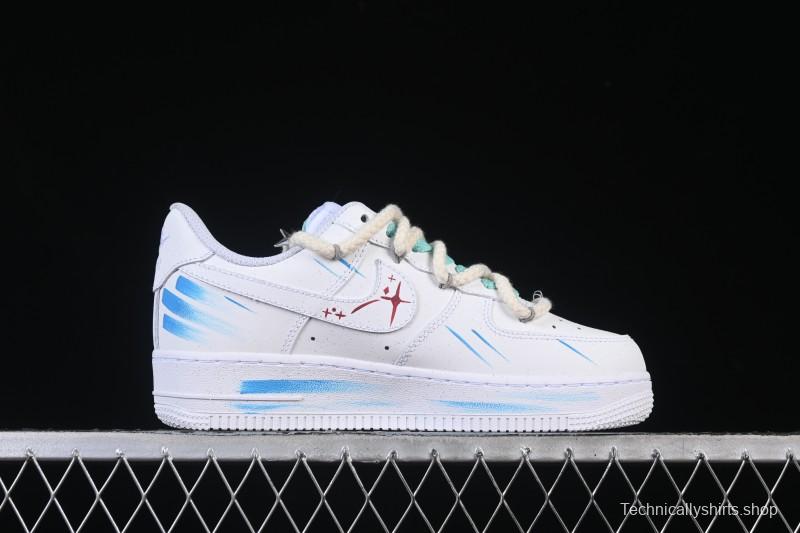 Nike Air Force 1 '07 Low Aries Hand-Painted Doodle Zodiac Series Casual Sneakers - 321-419
