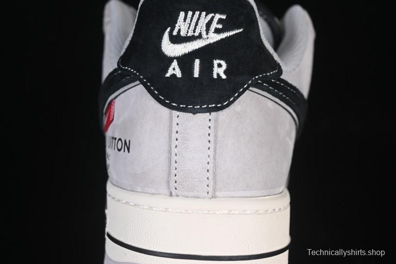 Nike Air Force 1 '07 Low LV Collaboration Pig Eight Rice Gray Black Casual Sneakers - MZ9588-810
