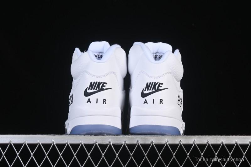 Nike Air Jordan 5 Retro White Metallic Basketball Shoes - HQ7978-103