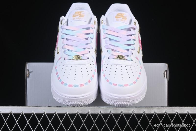 Nike Air Force 1'07 Low Four Hook Rainbow Cake Casual Sneakers - ZH0316-115