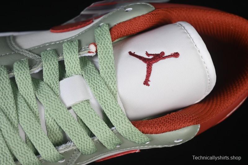 Nike Air Jordan 1 Low AJ1 White Green Red Low-top Casual Skate Shoes - 553558-133