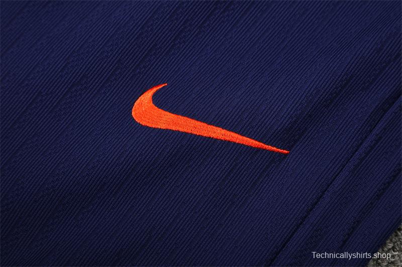 Player Version 25/26 Barcelona Orange T90 Half Zipper Jacket+Long Pants