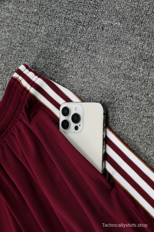 25/26 Arsenal Adidas Original Wine Short Sleeve Jersey+Shorts