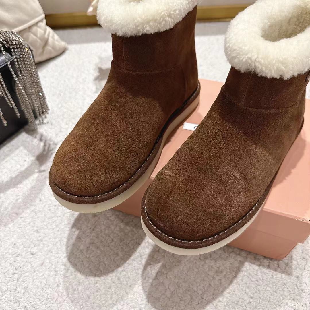 MIU MIU 2025/SS Korean Style Popular Small Potato Snow Boots Upgraded Version - LY00300