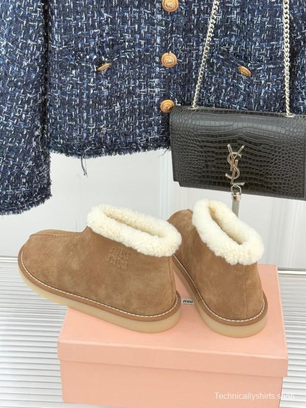 Miu Miu Retro Shearling Platform Snow Boots - KFY00300