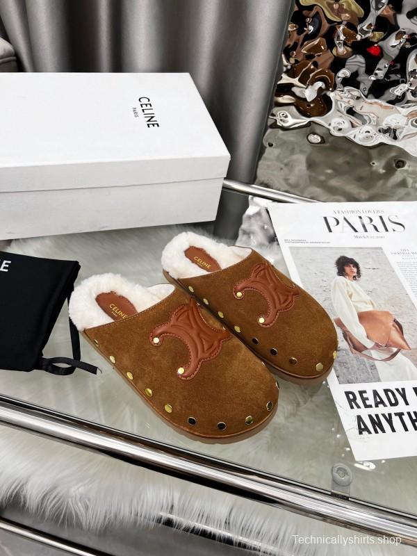 CELINE 2025/ss Studded Birkenstock Sandals - LY00270