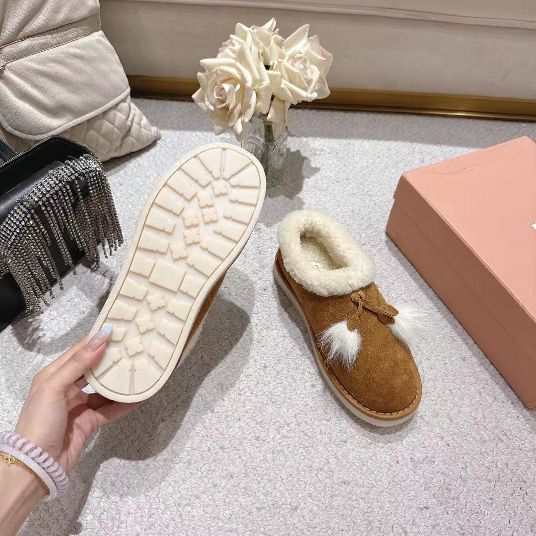 MIU MIU Miu Miu 2025 SS Korean Style Popular Small Potato Snow Boots Upgraded Version - LY00290