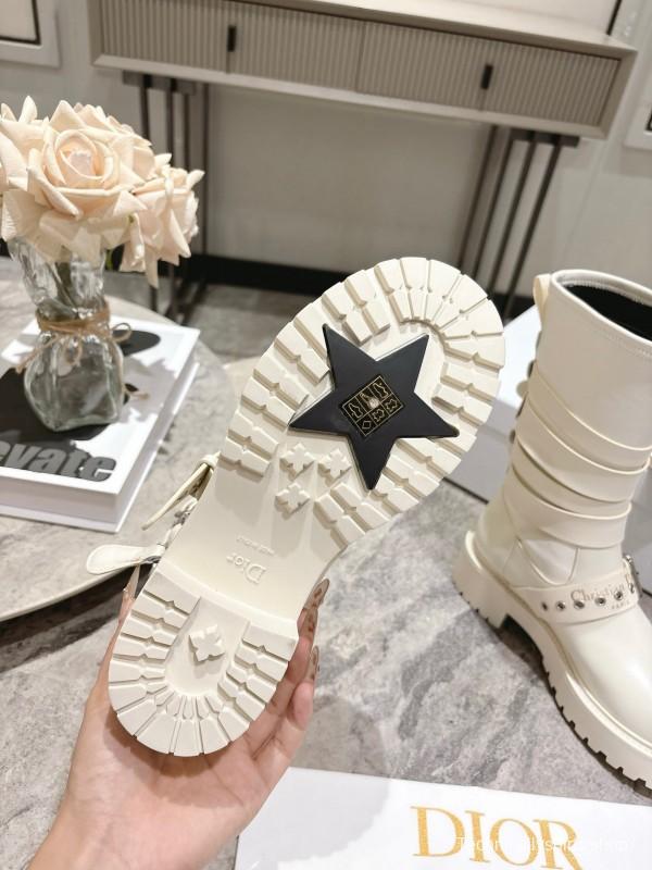 Dior Punk Style Strap Ankle Boots - KFY00470