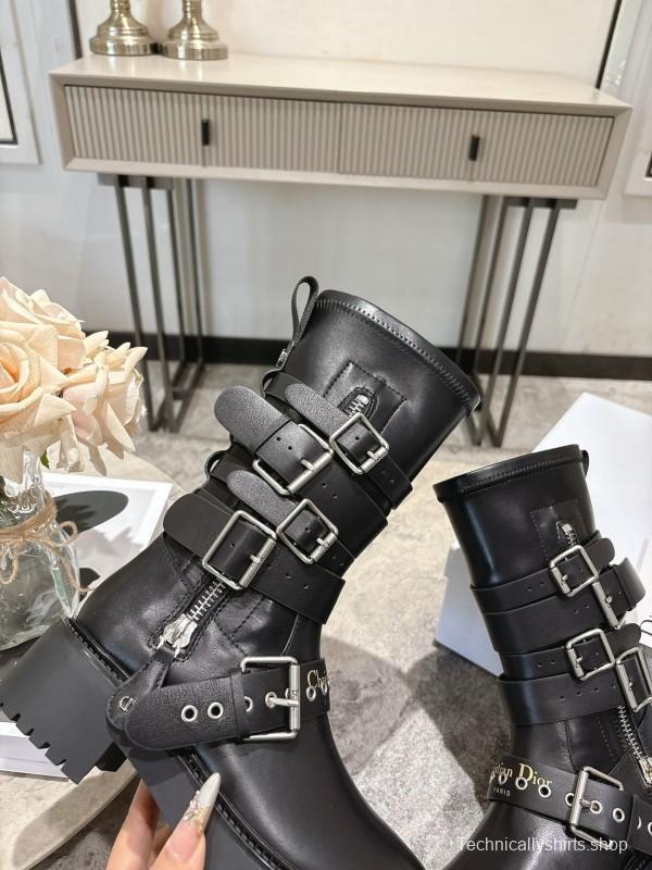 Dior 2025/SS Punk Style Strap Ankle Boots - KFY00470