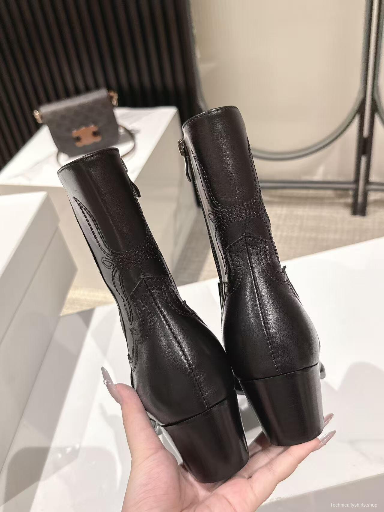 CELINE 2025/SS Retro Fashion Ankle Boots - LY00440