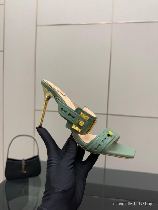 Balmain 2025 SS Metal Heel High Heel Sandals - KFY00320