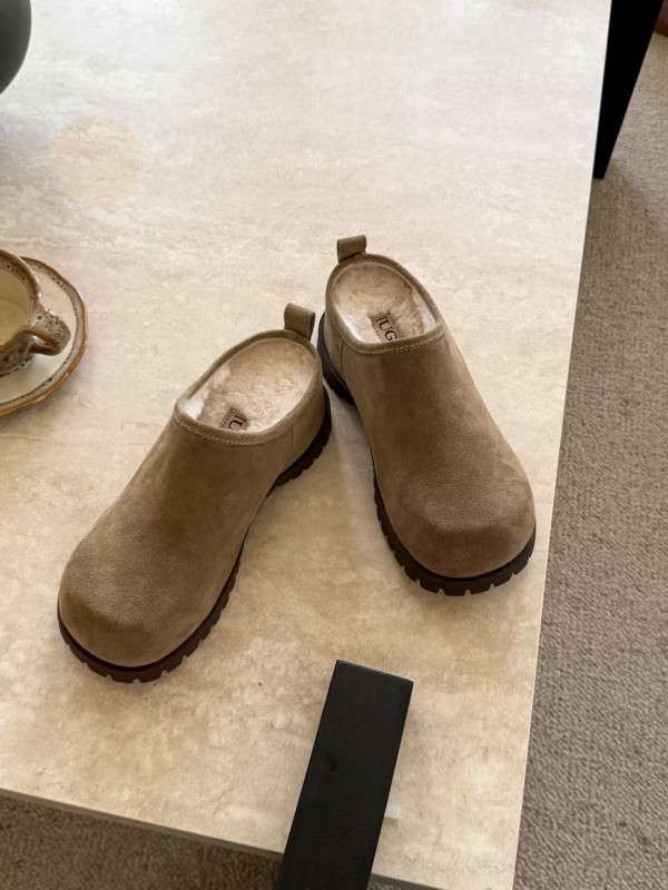 UGG Autumn Winter New Potato Wool Slippers with 5cm Inner Height - KFY00240