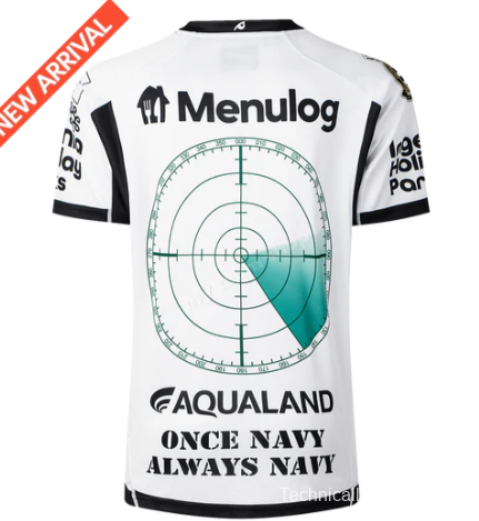 25/26 South Sydney Rabbitohs White with Green Red Stripes and Navy Mace Jersey