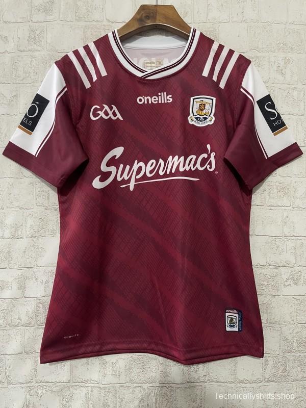 25/26 Galway GAA Maroon with White Trim Home Jersey