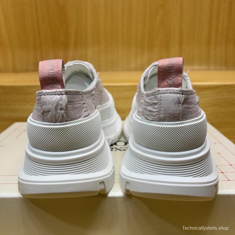 Alexander McQueen Spring Summer 2025 Blue Woven Platform Sneakers - AS00300