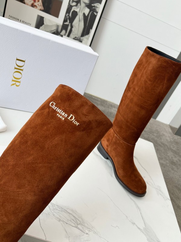 Dior 2025/SS Retro British Style Brogue New Knight Boots - LY00460
