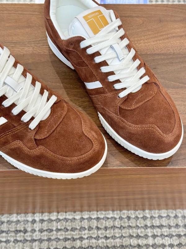 TOM FORD 2025 SS Casual Shoes with Classic Color Blocking and Imported Leather Insole - AS00350