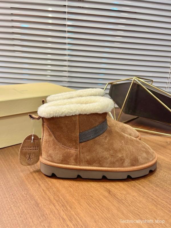 Brunello Cucinelli Winter New Snow Boots Sheepskin Buns Boots - AS00350