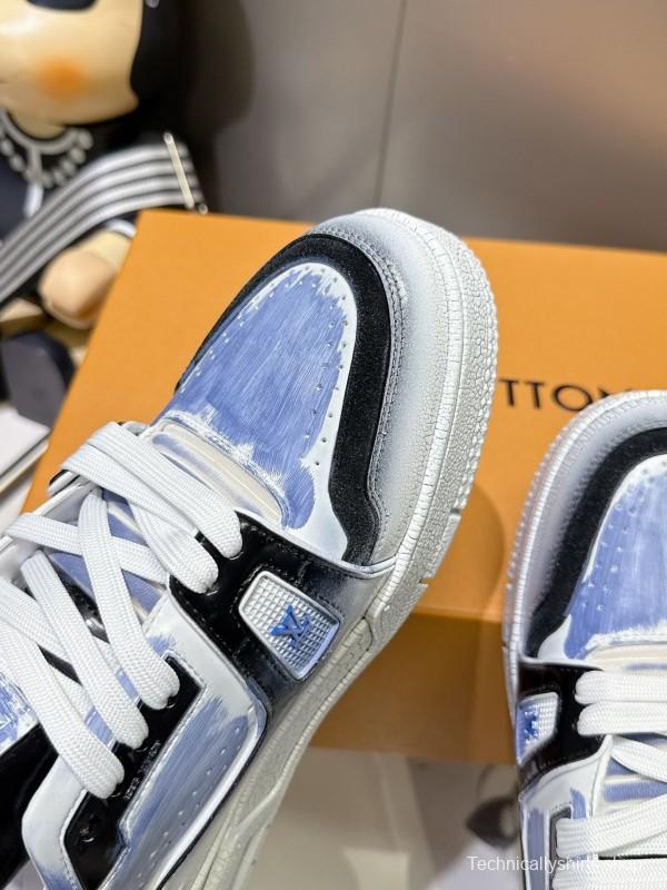 Louis Vuitton Trainer Basketball Series Crackle Glaze Process Sneakers - LY00490