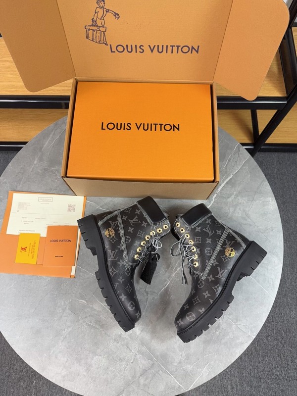 Timberland x LV Monogram Ankle Boots Waterproof Suede - LY00380