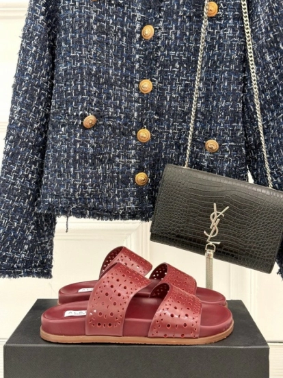 Alaia Spring Summer 2025 Laser-Cut Openwork Casual Sandals - KFY00260