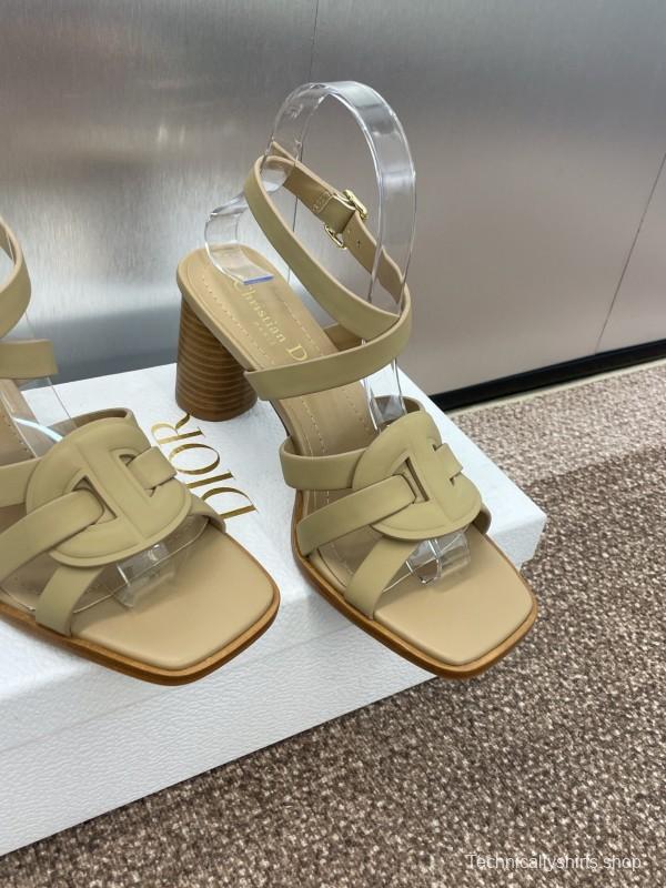 Dior D-Club Jelly Color Hollow Layered Cross Strap High Heel Women Shoes - KFY00290