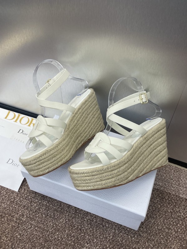 Dior D-Club Jelly Color Hollow Layered Cross Strap Platform High Heel Women Shoes - KFY00290