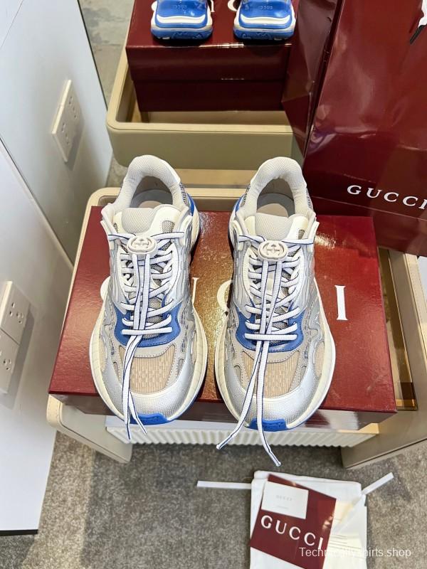 Gucci 2025/SS 2.0 Sneakers with Retro-Futuristic Design and Reflective Stripes - LY00460