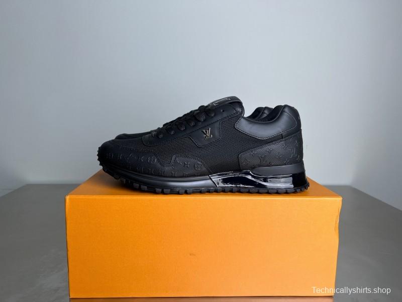 Louis Vuitton 2025 SS Run Away Calfskin Leather Round Toe Lace-Up Low Top Casual Lifestyle Shoes for Men - YC