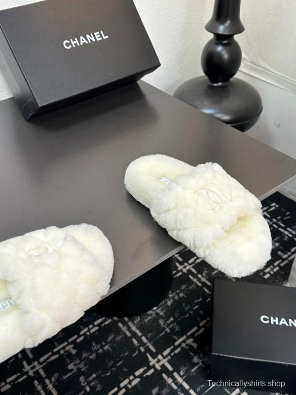 Chanel 2025SS Fashion Fur Slippers - LY00250