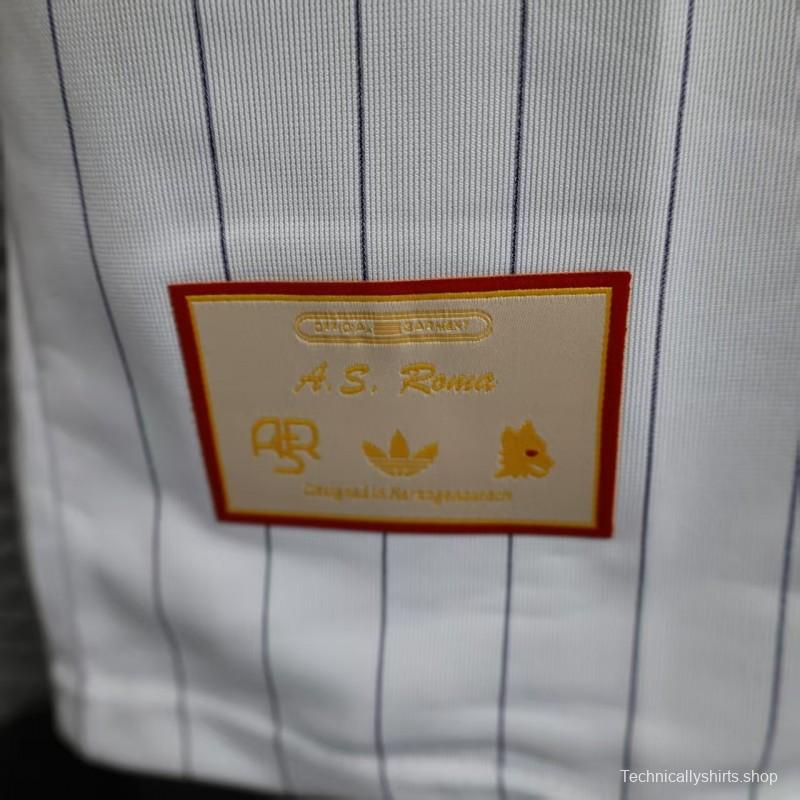 Player Version 25/26 AS Roma White Adidas Original Casual Jersey