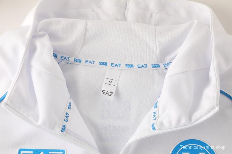 25/26 Napoli  White  Full zipper Jacket Tracksuit+ long pants