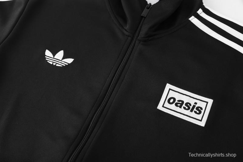 2026 Adidas Black Full Zipper Jacket + Long Pants