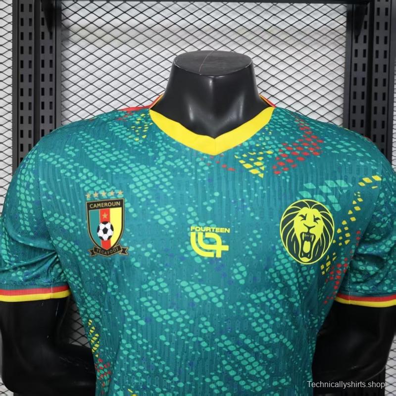 2026 Player Version Cameroon Green with Colorful Dot Pattern Jersey