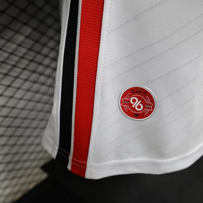 Player Version 26/27  São Paulo FC White with Red and Black Horizontal Stripes Jersey