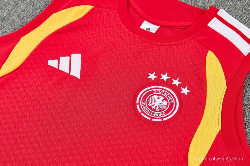 26/27 Germany Red  Sleeveless Training Vest +Shorts Set